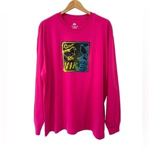 Nike SB men’s Pizza long sleeve tee XL loose fit shirt pink graphic NWT